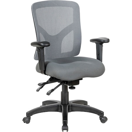 Global Industrial Mesh Back Multifunctional Chair, Gray Seat w/ Gray Mesh 695943GY